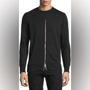 Diesel Men's Black Zip-Up Front Sweatshirt Sz L